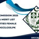 Humanities Female SECCAP Admission Result 2025 Merit List (1st, 2nd, 3rd)
