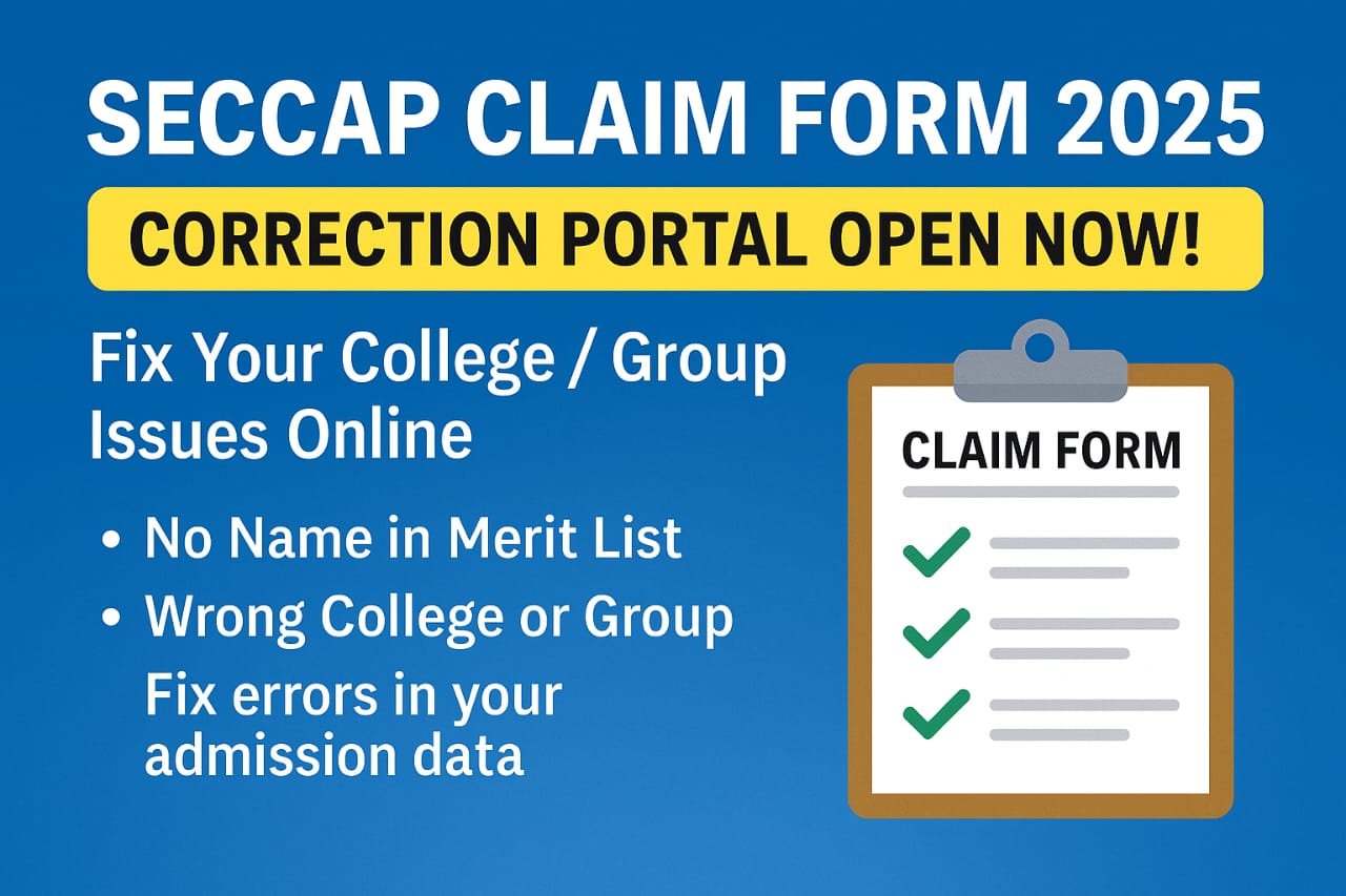 SECCAP Admission Claim Form 2025-26 Fill Online Now