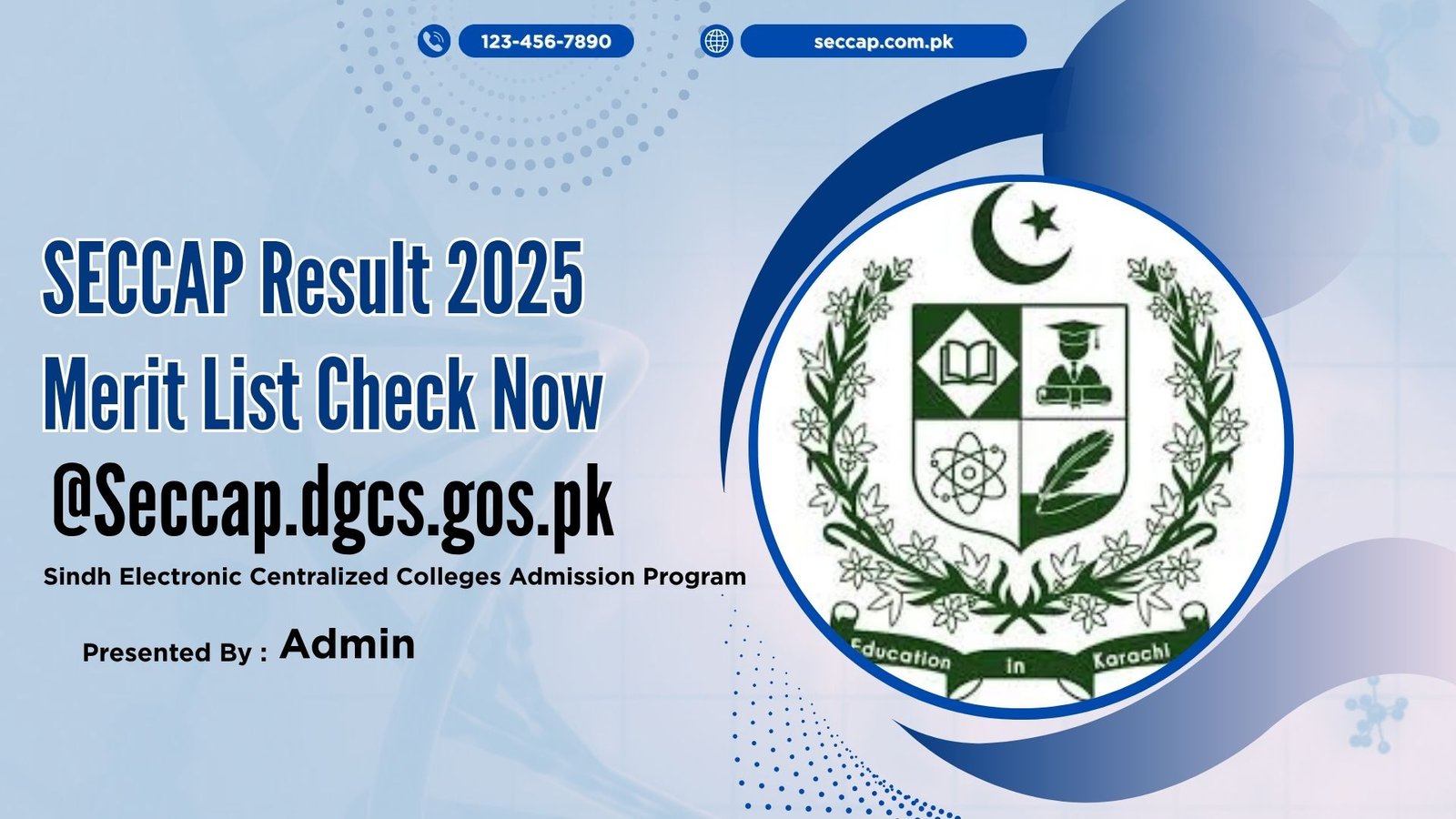 SECCAP Result 2025 Merit List Check Now @Seccap.dgcs.gos.pk