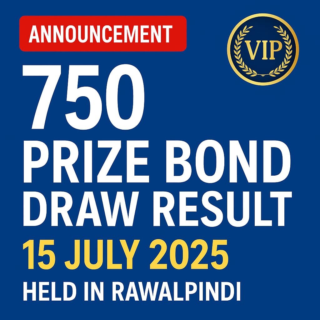750 Prize Bond Draw # 103 Result 2025 Date And Time