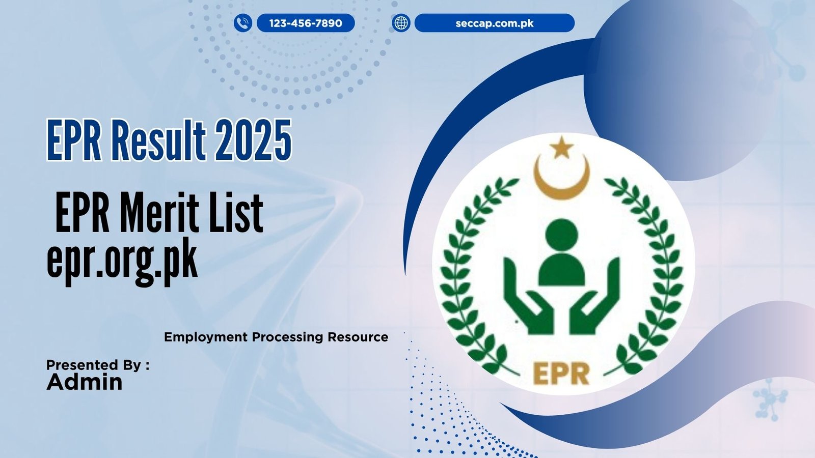 EPR Result 2025 Merit List Check Online @epr.org.pk