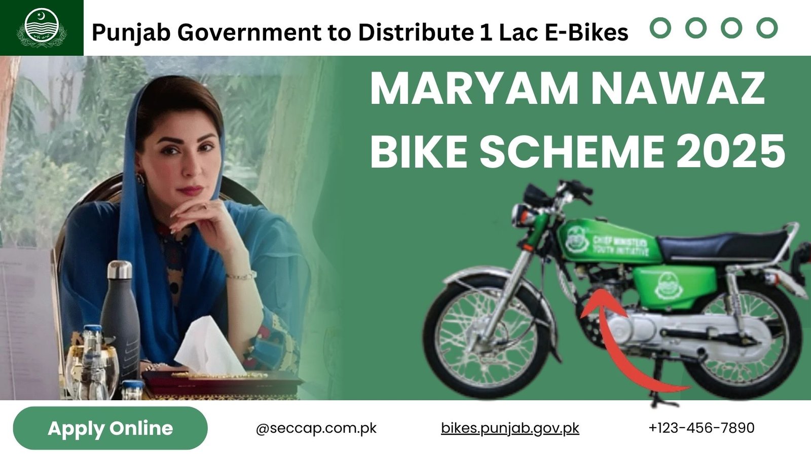 Maryam Nawaz Bike Scheme 2025 Punjab Government to Distribute 1 Lac E-Bikes