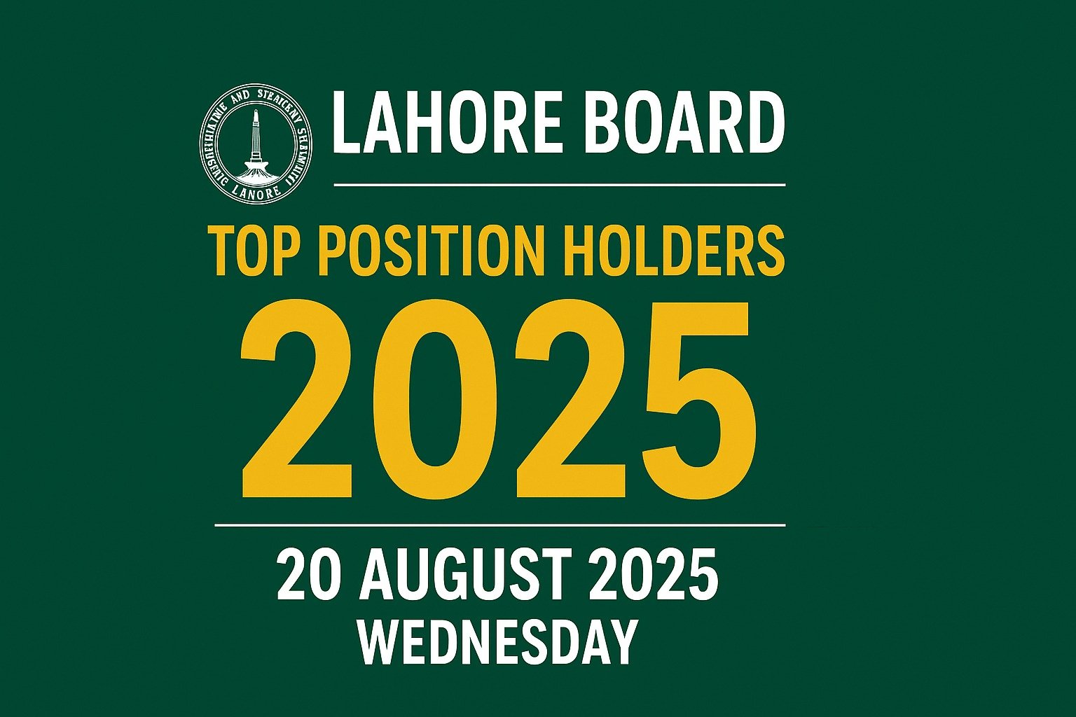 Lahore Board 9th Class Position Holders 2025 [Announced Toppers List]