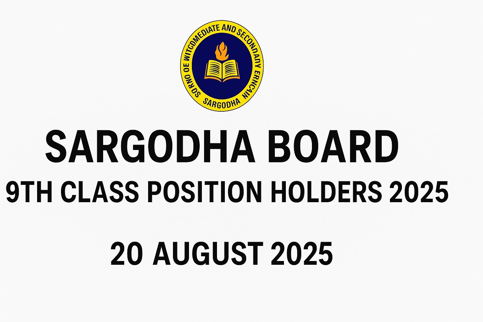 Sargodha Board 9th Class Position Holders 2025 [Announced Topper List]