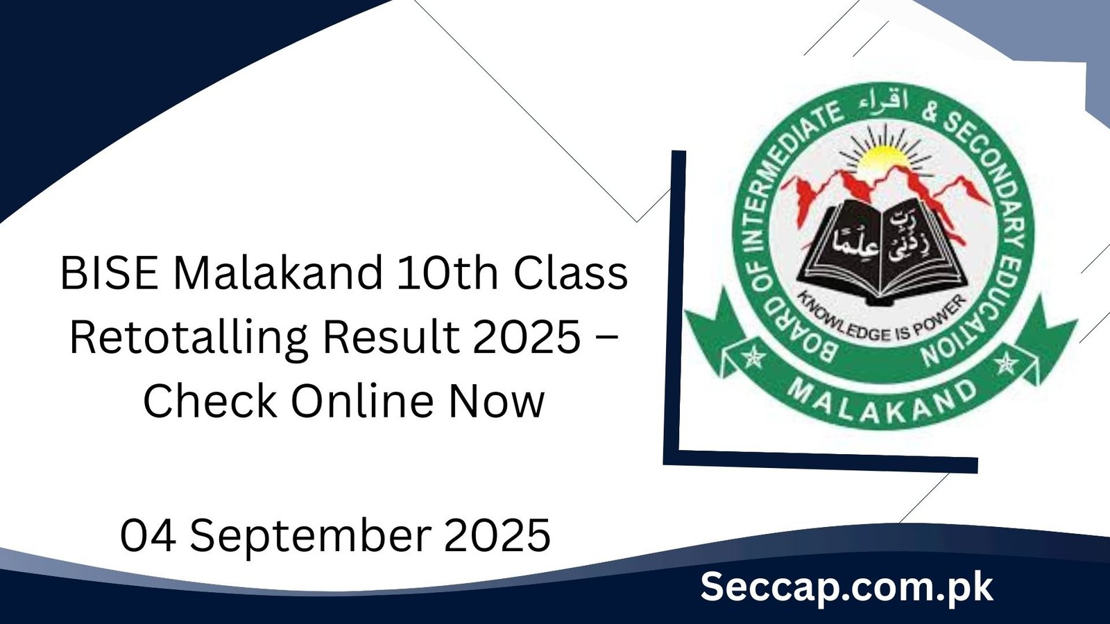 BISE Malakand 10th Class Retotalling Result 2025 – Check Online Now