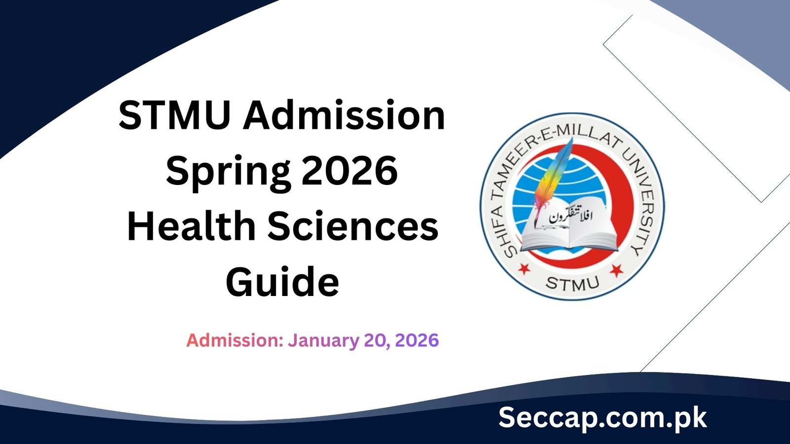 STMU Admission Spring 2026 Health Sciences Guide