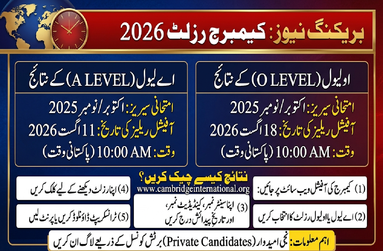Cambridge A Level Result 2026 - Release Date Announced