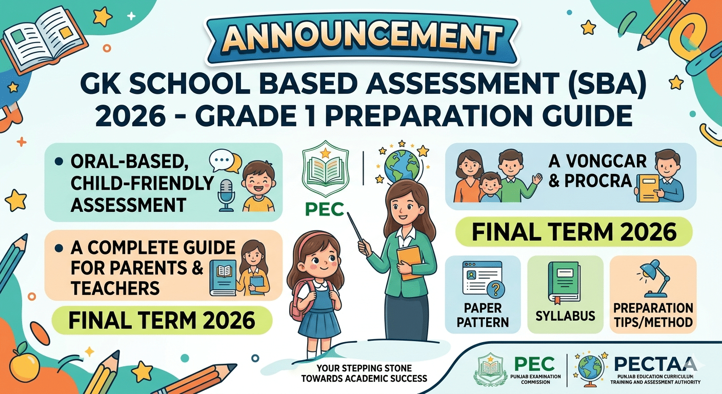 General Knowledge School Based Assessment 2026 Grade 1- Final Term Paper