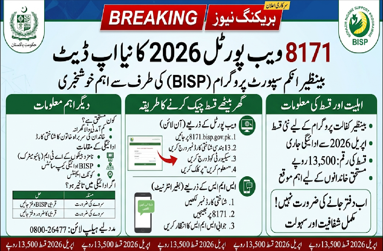 How to Check BISP April Payment Through 8171 Tracking Portal 2026