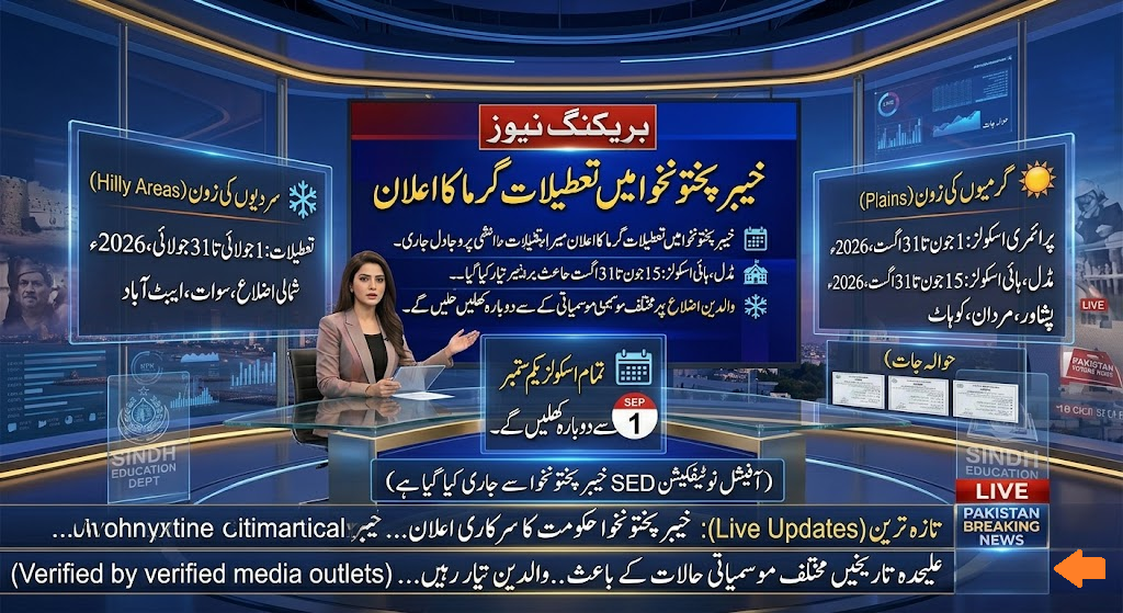Summer Vacation in KPK 2026 Announced - Check Official Notification