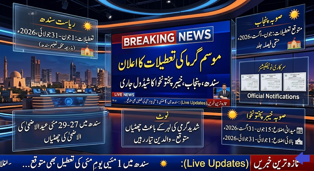 Summer Vacation in Pakistan 2026 Date Notification Announced