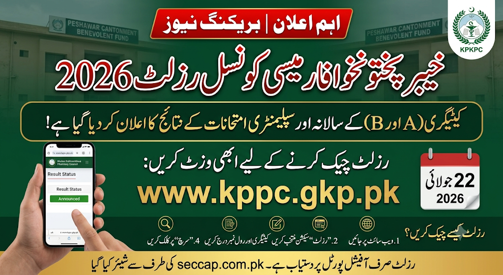 KPK Pharmacy Council Result 2026 Check Online @kppc.gkp.pk