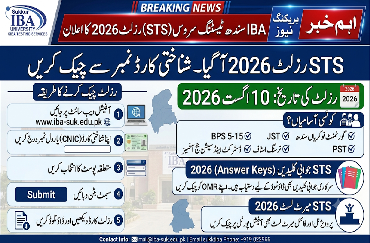 STS Result 2026 Check - By CNIC @www.iba-suk.edu.pk
